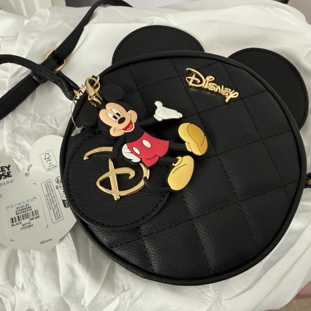 Disney Black and Gold Mickey Mouse Crossbody Bag